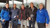 Vorstand Sport Robin Steinle, Gerhard Gantert, Oliver Schulz, Rainer Jehle, Vorstand Christian Kasper (v.l.)